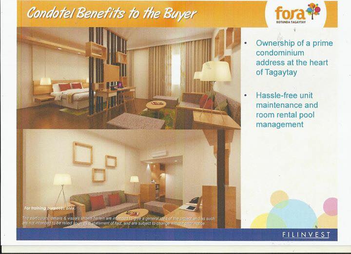 Condotel in Tagaytay City- Tagaytay FORA Condominium - Pre Selling