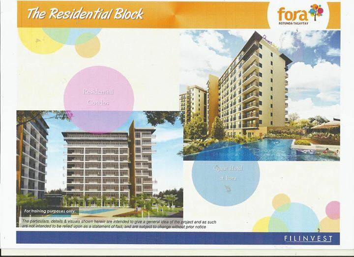 Condotel in Tagaytay City- Tagaytay FORA Condominium - Pre Selling