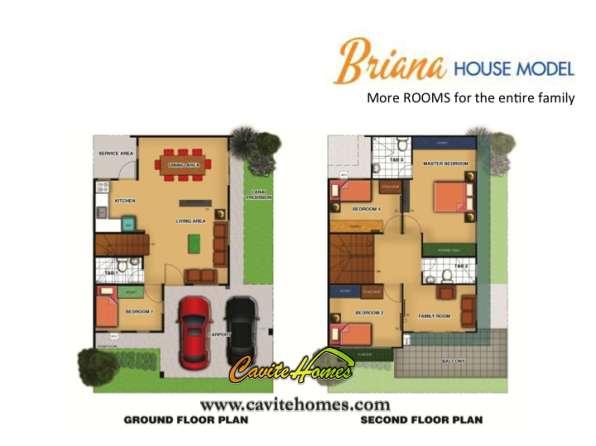4BR, BRIANA SINGLE, CAVITE HOUSE AND LOT, LANCASTER CAVITE, 15 MINS TO MOA VIA CAVITEX, P23K/MO.