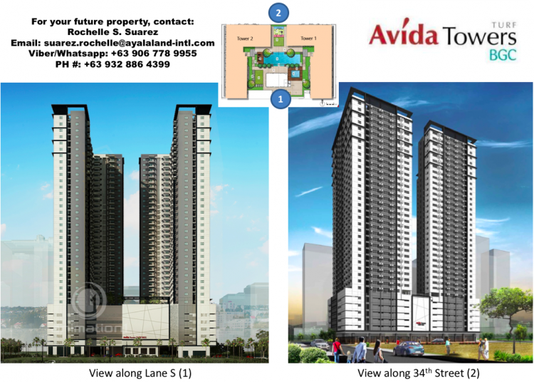Avida Towers Turf BGC Condominium for Sale near Cityflex, Montane, Grand Hyatt, Veranda, Park Cascade, High Street; Ayala Land