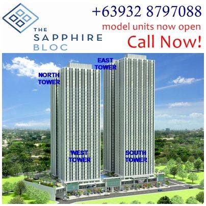 Two Bedroom Condo in Ortigas The Sapphire Bloc West Tower 72 sqm corner unit