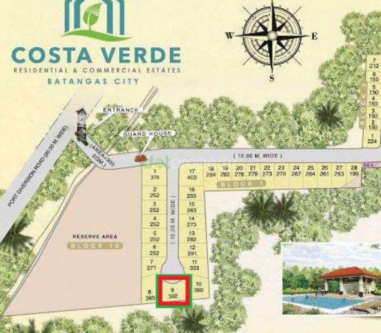 COSTA VERDE BRGY ALANGILAN BATANGAS CITY RESIDENTIAL LOTS