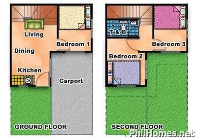 Cypress Townhouse Model - House and Lot in Carmona Cavite for only 7k/month
