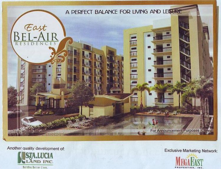 EAST BEL-AIR RESIDENCES FELIX AVE CAINTA RIZAL NEAR SM HYPERMART, STA LUCIA MALL AND ROBINSON EAST MALL